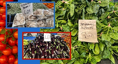 Sebzeler, meyveler Cuma Pazarı’ndan