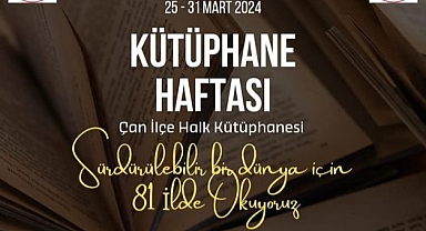 "Sürdürülebilir Bir Dünya İçin Kitap Okuyoruz" etkinliği 60. kütüphane haftası'nda Çan'da düzenlenecek