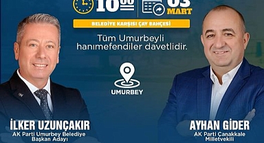 Umurbey Belediye Başkan Adayı İlker Uzunçakır, hanımefendilerle buluşma programı düzenliyor