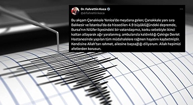 Yenice'de yaşanan depremde 1 kişi hayatını kaybetti