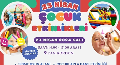 23 Nisan Çocuk Etkinlikleri, Çan Kordon'da düzenlenecek