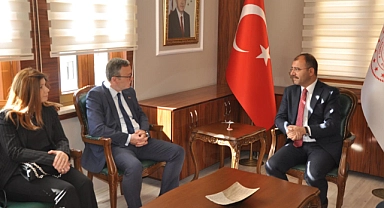 Biga Belediye başkanı Alper Şen’den Kaymakam Erdinç Dolu’ya nezaket ziyareti