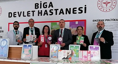 Biga Devlet Hastanesi’nde kanser farkındalığı çalışmaları