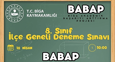 Biga Kaymakamlığı’ndan öğrencilere deneme sınavı