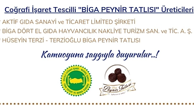 Biga TSO’ndan Biga peynir tatlısı duyurusu!