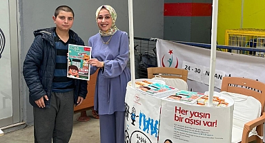 Ezine İlçe Sağlık Müdürlüğü'nden Aşı Haftası ve bilgilendirme faaliyetleri