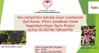 İl Tarım ve Orman Müdürlüğü duyurdu!