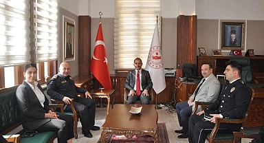 İlçe Emniyet Müdürü Akpınar'dan Kaymakam Erdinç Dolu'ya ziyaret