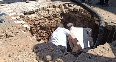 Kızılyar Caddesi'nde meydana gelen boru patlağı sebebiyle geçici su kesintisi