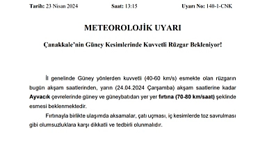 Kuvvetli rüzgâr yaşanacak!