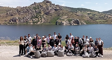 Atikhisar Barajı’na öğrenci eli değdi