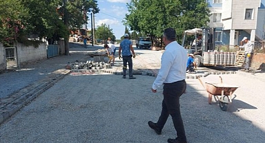 Ayvacık Sanayi Yolu’nda kilit parke çalışmaları tamamlandı