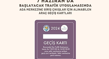 Bozcaada'da trafik uygulaması için araç geçiş kartı dağıtımı başladı