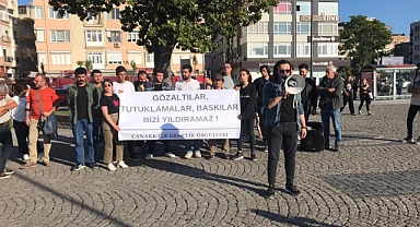 Çanakkale'de 1 Mayıs  olayları için yürüyüş