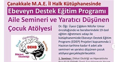 Çanakkaleli ebeveynlere özel eğitim programı