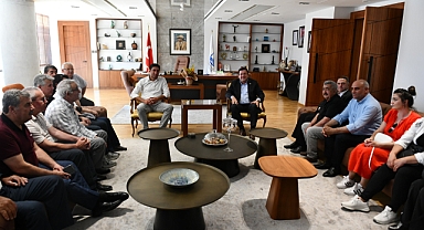CHP Ezine ilçe yönetiminden Başkan Erkek'e ziyaret
