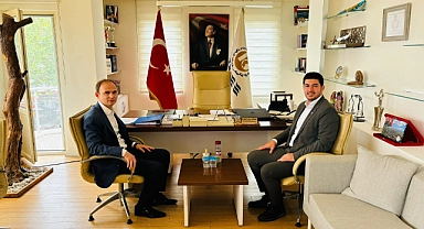 Kaymakam Salih Sak'tan Başkan Gürel'e ziyaret