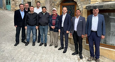 Kaymakam Salih Sak ve heyeti Sazlı Köyü'nü ziyaret etti