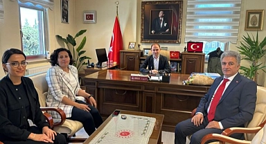 Recai Dede Kaymakam Salih Sak'ı makamında ziyaret etti