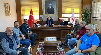 Yenice Hava Sporları Kulübü heyeti, Kaymakam Musa Göktaş'ı ziyaret etti