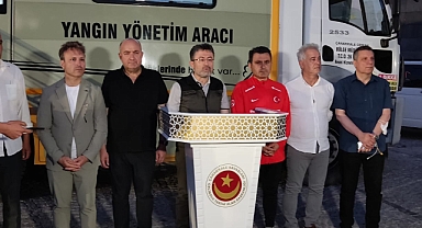 Bakan Yumaklı yangın bölgesinde