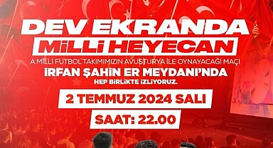Biga Belediyesi'nden EURO 2024 maçı için dev ekran etkinliği