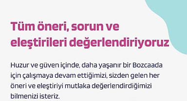 Bozcaada Belediyesi bayram dönemini değerlendirdi