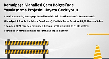 Çanakkale'de Yayalaştırma Projesi hayata geçiriliyor