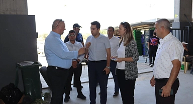 Geyikli Belediye Başkanı Oruçoğlu, kültür merkezi proje alanını inceledi