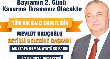 Geyikli'de kavurma ikramı