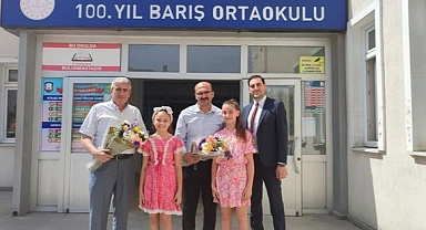 Kaymakam Bekir Abacı, 100. Yıl Barış Ortaokulu'nu ziyaret etti