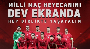 Kepez'de milli maç heyecanı