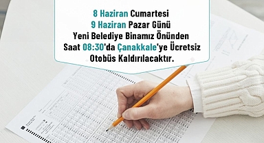 Lâpseki Belediyesi'nden YKS’ye girecek öğrencilere ücretsiz ulaşım hizmeti