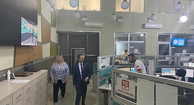 Vali Aktaş’tan 112 Acil Çağrı Merkezine ziyaret