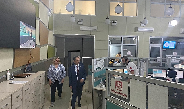 Vali Aktaş’tan 112 Acil Çağrı Merkezine ziyaret