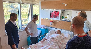 Vali Aktaş’tan yangın söndürme gönüllüsüne ziyaret