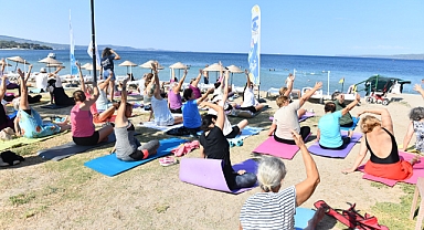 Açık hava yoga etkinlikleri Dardanos'ta başladı