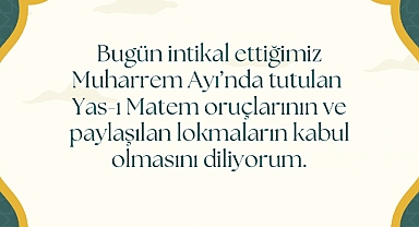 Başkan Erkek'ten Muharrem Ayı mesajı