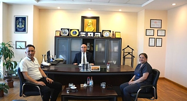 Bülent Yücel’in, Başkan Deniz’e ziyareti