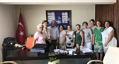 CHP Bozcaada Kadın Kolları yönetiminden başkana ziyaret