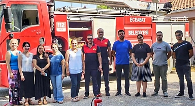 Eceabat Toplum Sağlığı Merkezi'nden yangın tatbikatı