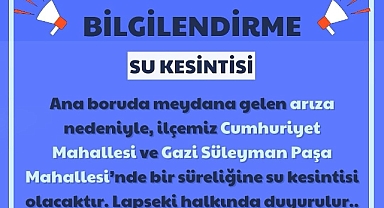 Lapseki'de su kesintisi