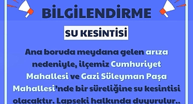 Lapseki'de su kesintisi
