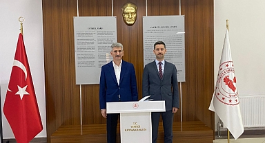 Anayasa Mahkemesi Üyesi Muhterem İnce'den Yenice Kaymakamı İrdelp'e ziyaret