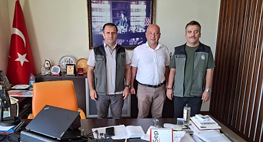 Ayvacık ve Ezine Orman İşletme yetkililerinden Başkan Göztepe'ye ziyaret