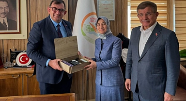 Başkan Atalay, Ahmet Davutoğlu ve heyetini ağırladı