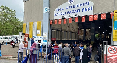 Biga’dan kapalı pazar yeri açıklaması