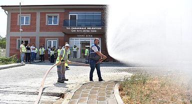 Çanakkale'de içme suyu arıtma tesisinde yangın tatbikatı