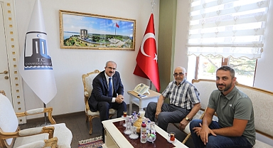 Kore Gazisi Halil İbrahim Birgül'den Vali Toraman'a ziyaret