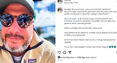 Murat Öz yarın Çanakkale Boğazında kulaç atacak